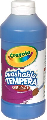 Crayola Artista II Washable Tempera Paint, Blue, 16 oz. (54-3115-042)