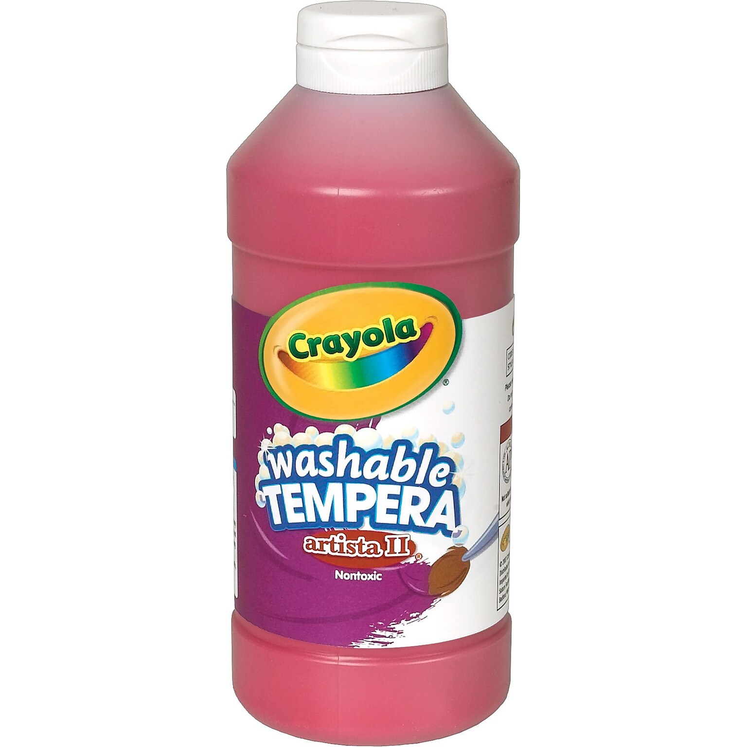 Crayola Artista II Washable Tempera Paint, Red, 16 oz. (54-3115-038)