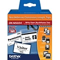 Brother DK-N5224 Non-Adhesive Wide Width Continuous Paper Labels, 2-1/10 x 100, Black on White (DK