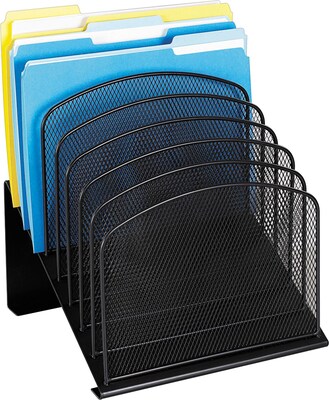 Safco® Onyx Mesh 8-Section Incline Organizer