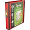 Staples® Better 1-1/2 3 Ring View Binder with D-Rings, Red (18369)