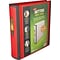 Staples® Better 2 3 Ring View Binder with D-Rings, Red (18368)