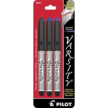 Pilot Varsity Fountain Pens, Medium Point, Assorted Ink, 3/Pack (90022)