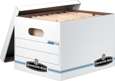 Bankers Box® Stor/File Corrugated File Storage Boxes, Lift-Off Lid