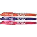 Pilot FriXion Ball Erasable Gel Pens, Fine Point, Purple/Pink/Orange, 3/Pack (31565)