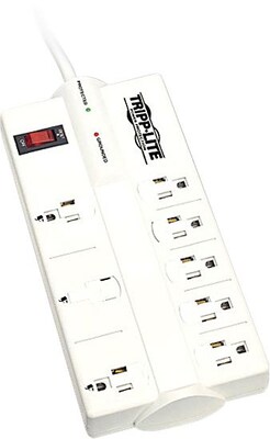 Tripp Lite 8 Outlet Surge Suppressor, 8 Cord, 1500 Joules (TLP808)