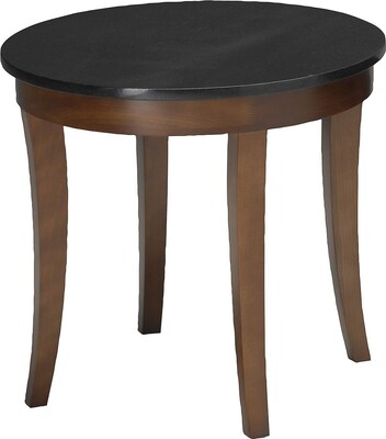 Safco Midnight Round End Table, Bourbon Cherry, 22H x 24 Diameter