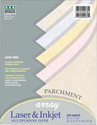 Pacon Array Recycled Colored Parchment Paper, 8 1/2" x 11", 24 lb, 500 Sheets/Rm