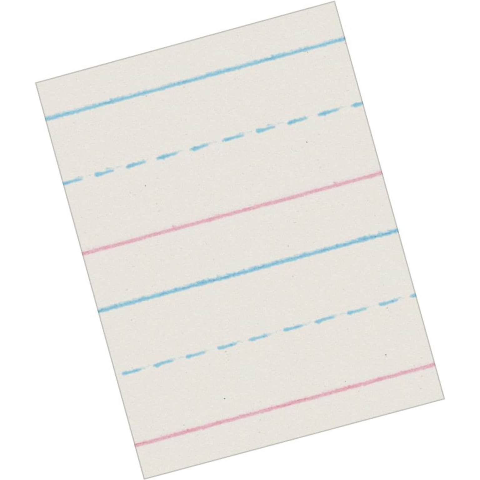 Pacon Zaner-Bloser Picture Story Paper, 12 x 18, 5/8 Ruled, White, 250 Sheets/Pack (PACZP2694)