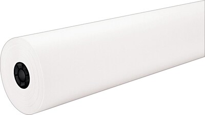 Pacon Peacock Flame Retardant Art Rolls, 76 lbs., Frost White, 36"W x 1,000'L