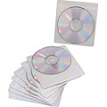 Adhesive CD/DVD Sleeves, Transparent, 10/Pk