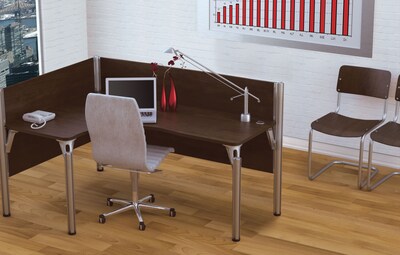 Bestar® Pro Biz Collections in Chocolate, Left L-Shaped Workstation