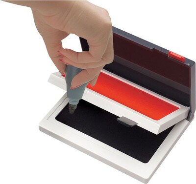 Cosco Two-Color Felt Stamp Pads, Red/Black Ink (090468)