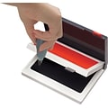 Cosco® Two-Color Felt Stamp Pads, Red/Black, 2 x 4 (090468)