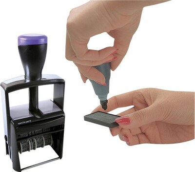 2000 Plus Ink Refills for Self-Inking Stamp Pads, Black, 24/Carton (032962-CT)