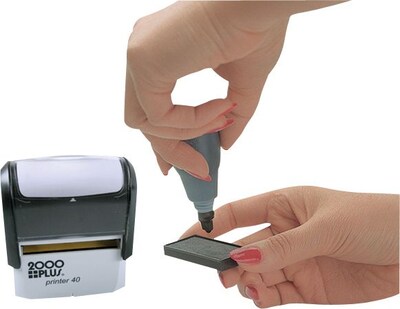 2000 Plus Ink Refills for Self-Inking Stamp Pads, Black, 24/Carton (032962-CT)