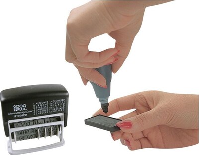 2000 Plus Ink Refills for Self-Inking Stamp Pads, Black, 24/Carton (032962-CT)