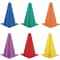Indoor/Outdoor Flexible Vinyl Cone Set, 9, 6 Assorted Color Cones per Set
