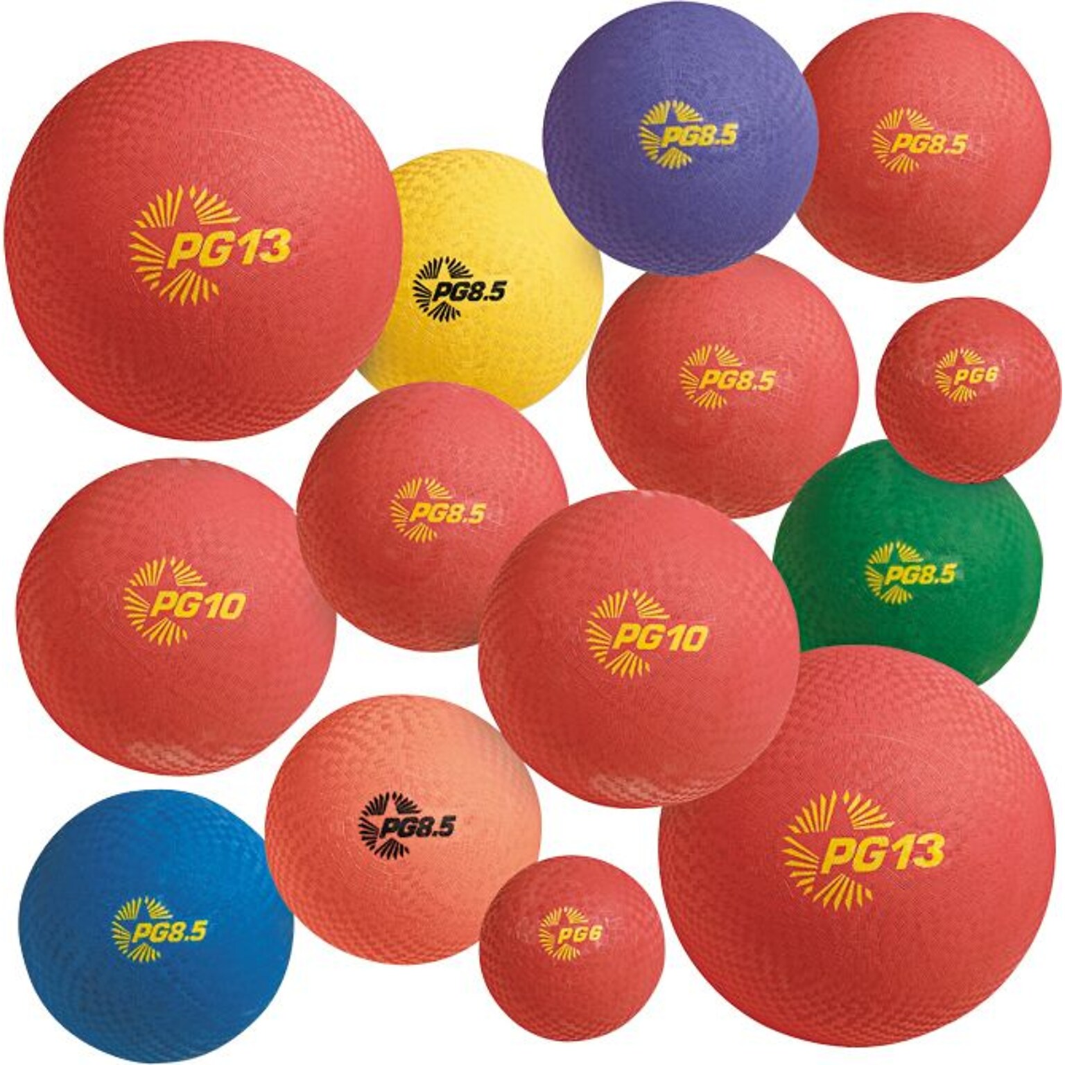 Champions Playground Ball Set, Multi-Size/Multicolor, 12/Set