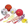Physical Education Kit, 7 Assorted Balls & 14 Assorted Size Jump Ropes/Kit (CHUUPGSET2)