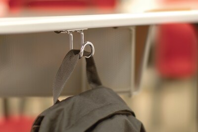 HON SmartLink™ Student Desk Backpack Hook, Chrome, 10/Ct (HCLA65X)