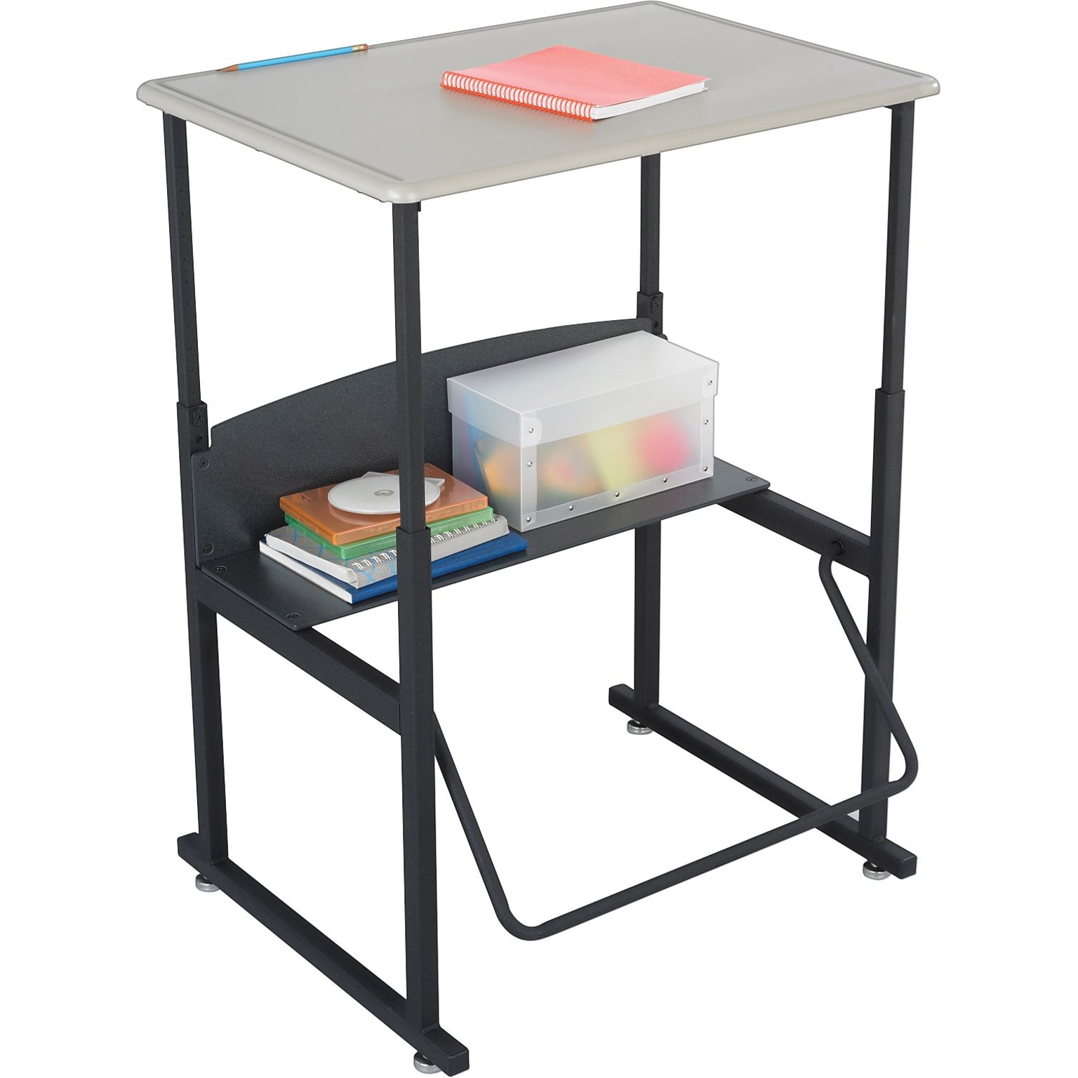 Safco® AlphaBetter® Beige Desktop with out Book Box, 26- 42H x 28W x 20D
