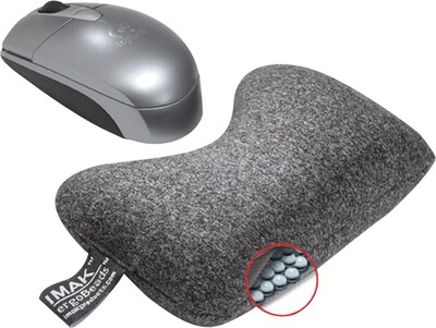 IMAK Cushion Ergobeads Wrist Rest, Non-Skid Base, Heather Gray (A10166)