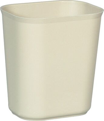 Rubbermaid Rubber Trash Can with no Lid, Beige, 3.5 gal. (FG254100BEIG)