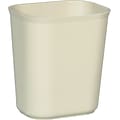 Rubbermaid Rubber Trash Can with no Lid, Beige, 3.5 gal. (FG254100BEIG)