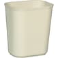 Rubbermaid Fire-Resistant Rubber Trash Can with no Lid, Beige, 3.5 gal. (FG254100BEIG)