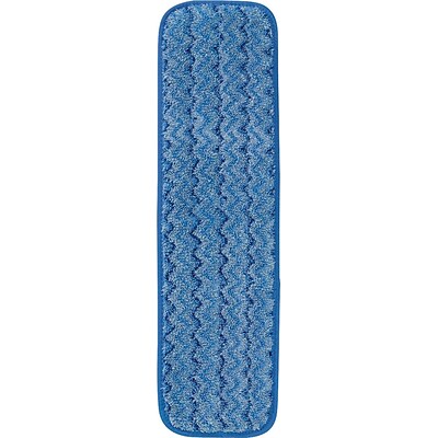 Rubbermaid HYGEN™ Microfiber Damp Mop Pad, Blue, 18 (FGQ41000BL00)