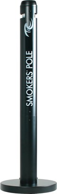 Rubbermaid Smokers Pole Aluminum Trash Can with no Lid, Black, 1.06 Gallon (FGR1BK)
