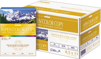 Boise ASPEN Premium Color Copy Paper, 8 1/2 x 11, White, 500/Ream (ACC2811)