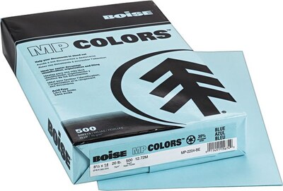 Boise FIREWORX Premium Multi-Use Colored Paper, 20 lbs., 8.5 x 14, Bottle Rocket Blue, 500 Sheets/Ream (MP2204-BE)