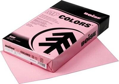 Boise FIREWORX Premium Multi-Use Colored Paper, 8 1/2 x 14, Powder Pink™, 500/Ream (MP2204-PK)