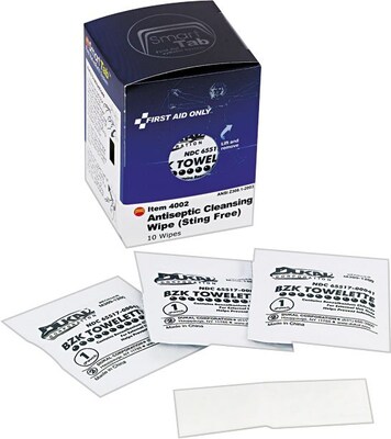 First Aid Only Smart Compliance Refill Cleansing Pads, Antiseptic Wipes, 240/Carton (FAE-4002)
