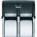 Compact® 4-Roll Quad Coreless Toilet Paper Dispenser by GP PRO, Translucent Black, 11.750W x 6.900D x 13.250H (56744)