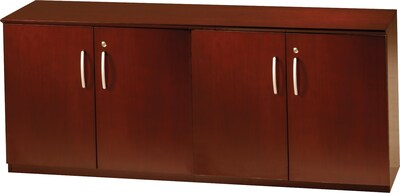 Safco Corsica Conference Room Low Wall Cabinet with Wood Doors, Sierra Cherry, 29/12H x 72W x 19D