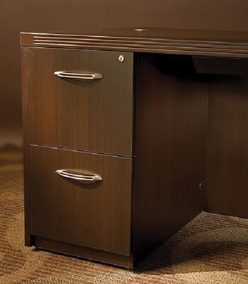 Safco Aberdeen™ Single Pedestal Desk, File/File, Mocha (AFF26LDC)