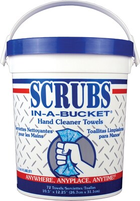 ITW Dymon Scrubs Hand-Cleaner Towels, Citrus Scent, 72 Towels/Pk
