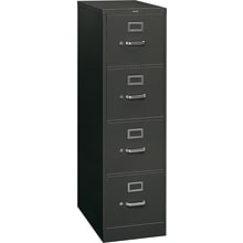 HON 310 Series Vertical File Cabinet, Letter, 4-Drawer, Charcoal, 26 1/2D (H314PS)