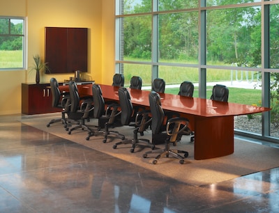 Safco Napoli Executive Conference Tables in Sierra Cherry, 18