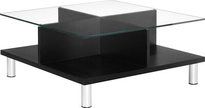 Global Citi™ Lounge Square Coffee Table, Black, 15H x 33W x 33D
