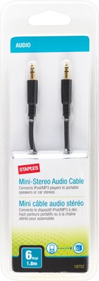 Staples® Mini-Stereo Audio Cable