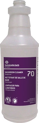 Sustainable Earth Silk-Screened Bottle For Bathroom Cleaners, 32oz.