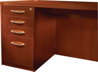 Safco Aberdeen™ Single Pedestal Credenza, Pencil/Box/Box/File, Cherry, 27 1/2H x 15 1/4W x 26 1/2D