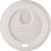 Dixie Dome Plastic Hot Cup Lid, 10-20 oz., White, 50/Pack (9542500DX)