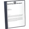 Oxford Clear Front Report Covers, Dark Blue, 8 1/2 x 11, 25/Box (55838EE)
