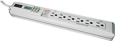 APC SurgeArrest Essential 6 Outlet 1020 Joules Surge Protector With 3 Feet Cord (P6GC)