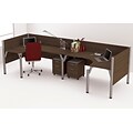 Bestar® Pro Biz Collections in Chocolate, Double Workstation, L-Desk